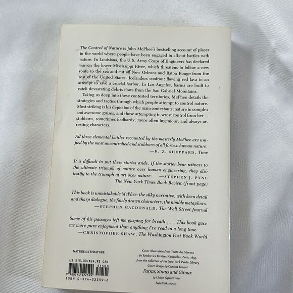 The Control of Nature Book Author John McPhee Engineering Nature Geography - Picture 2 of 4